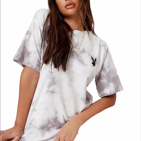 PLAYBOY Tops - 🔄 Playboy Charcoal Oversized T-Shirt